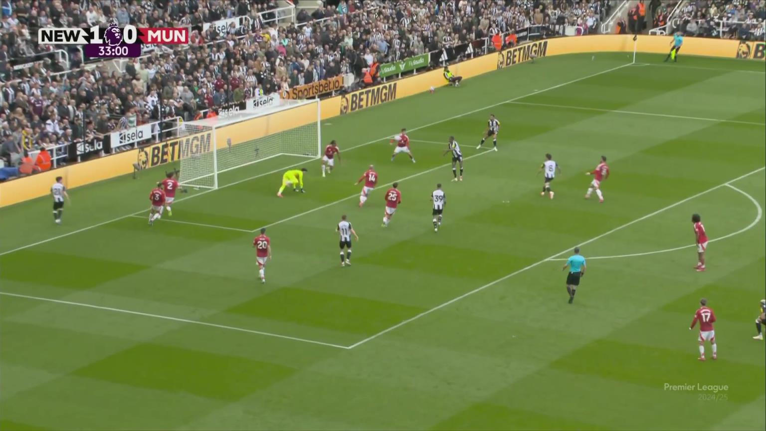 巴因德爾立功！撲出了伊薩克幾乎可以說是必進(jìn)的球